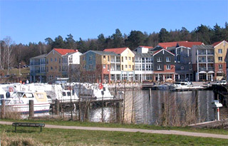 Blick auf den Hauboot-Hafen Marina Wolfsbruch Blick auf den Hauboot-Hafen Marina Wolfsbruch